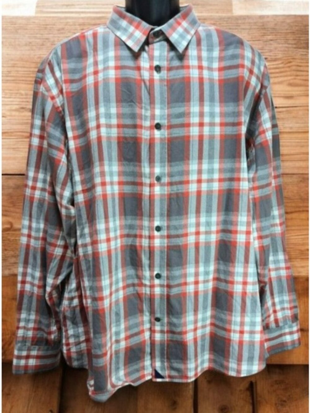 Untuckit Mens Plaid Long Sleeve Button-Up Shirt Size 3XL
